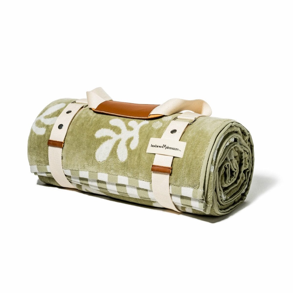 Business & Pleasure THE BEACH BLANKET - BENOÎT JADE GREEN JACQUARD